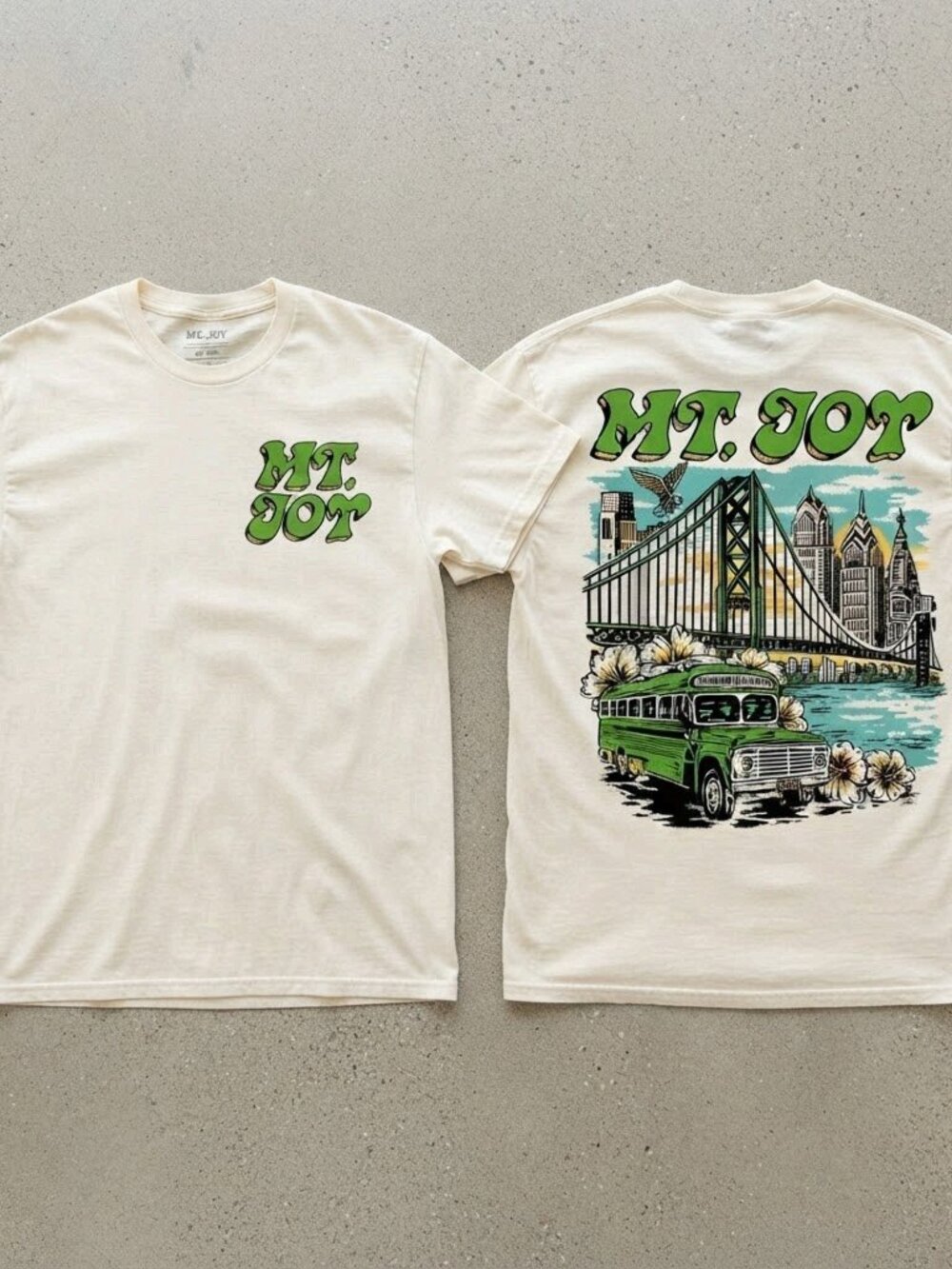 Mt. Joy Celebrating 10 Years Tour 2026 Freedom Mortgage Pavilion Off-white Tee